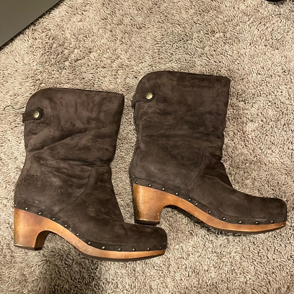 UGG Suede Brown Boots/Clogs